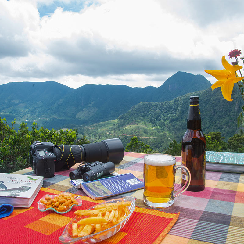 Nature dining area with beautiful mountain view