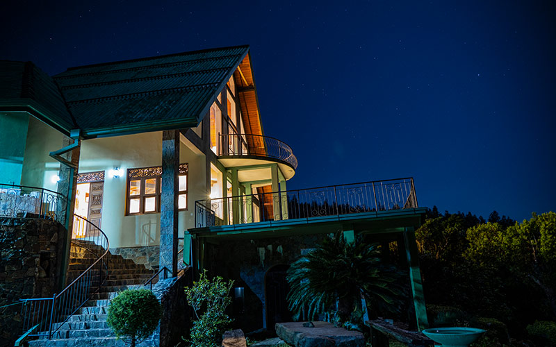 Hotel with mountain view